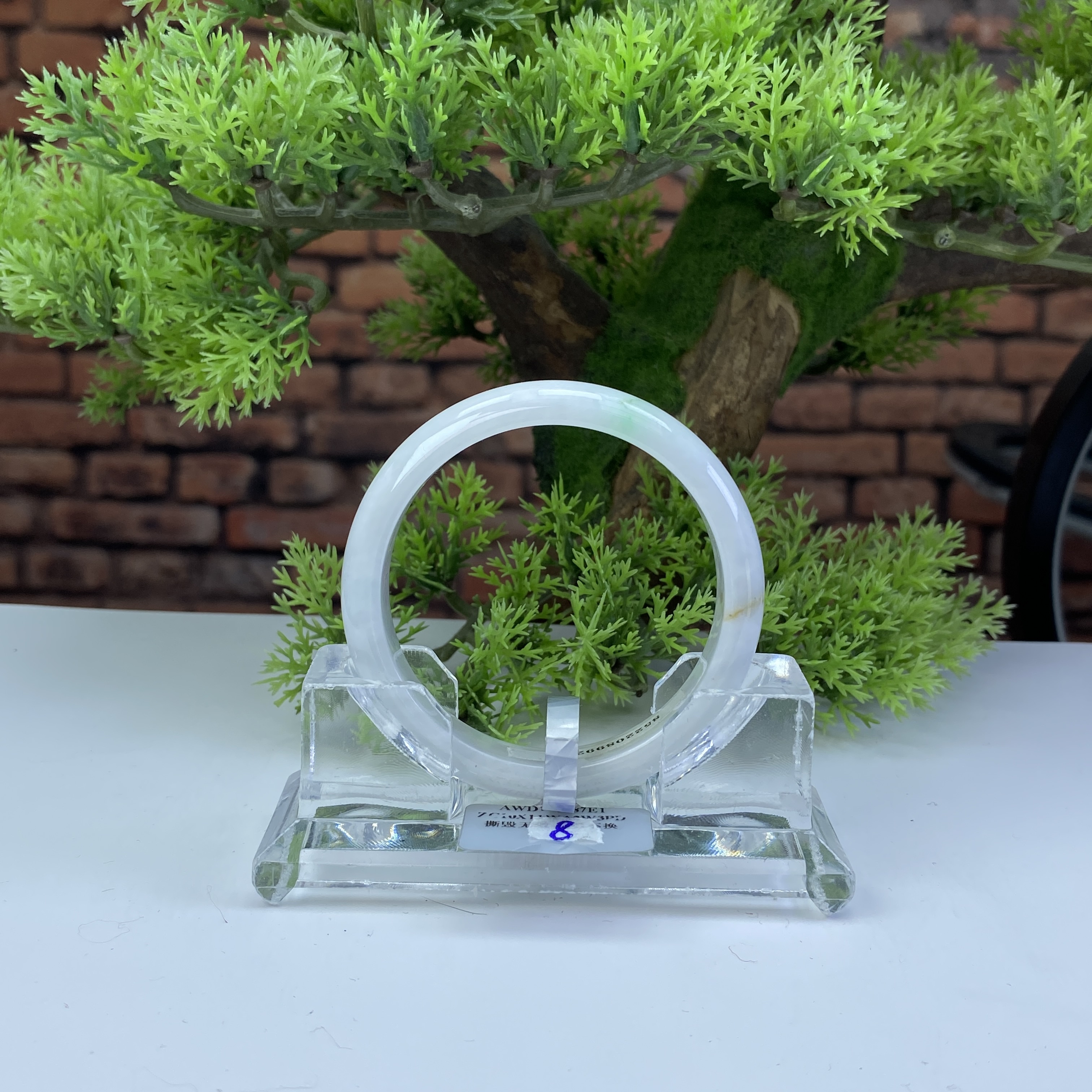 55.6【刀客砍价王】妮妮-天然缅甸A货翡翠手镯 (微瑕)  G8