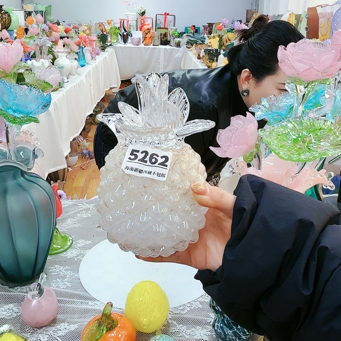 极***生金色菠萝1对安妮家花瓶花器摆件