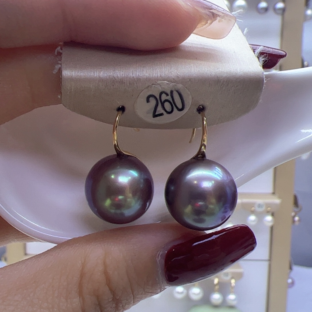 淡水珍珠耳饰18K金镶嵌