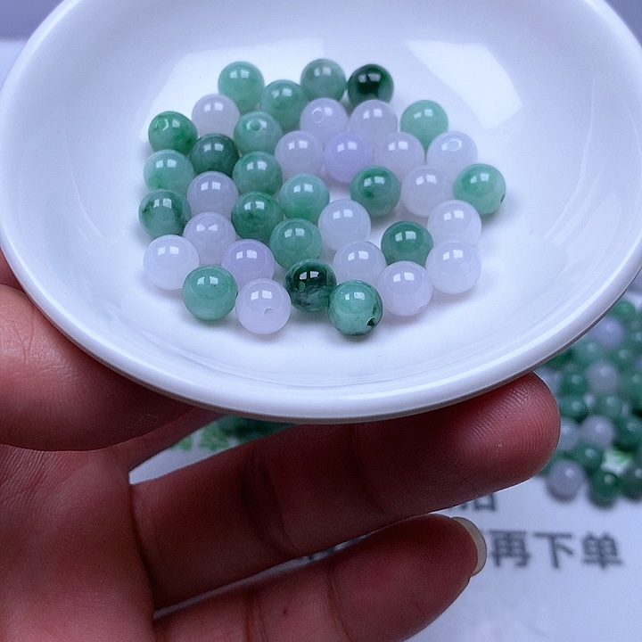 翡翠散珠翡翠翡翠卡7.3。10颗100元