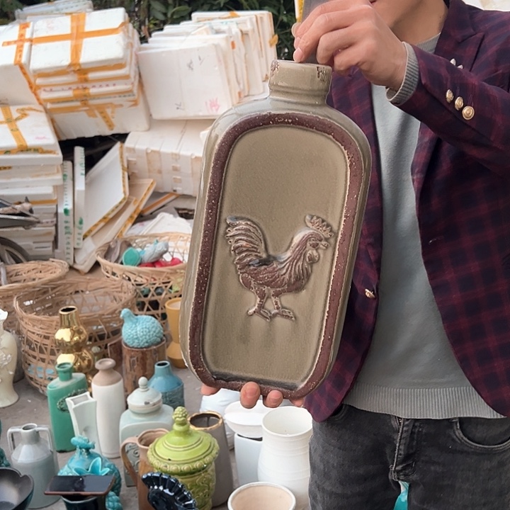 瓶高度38厘米口径5厘米微瑕捡漏