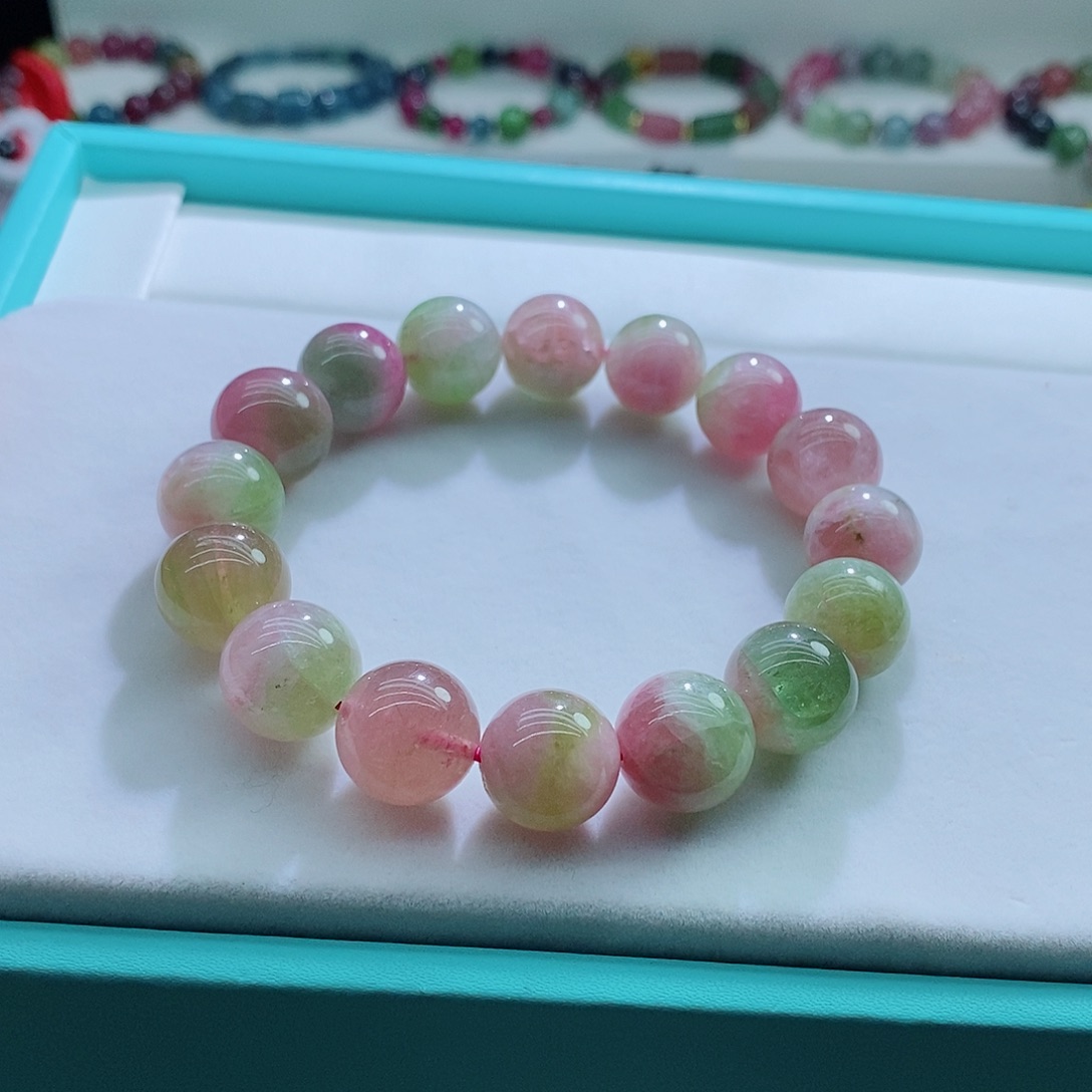 碧玺手链未镶嵌13.8mm左右