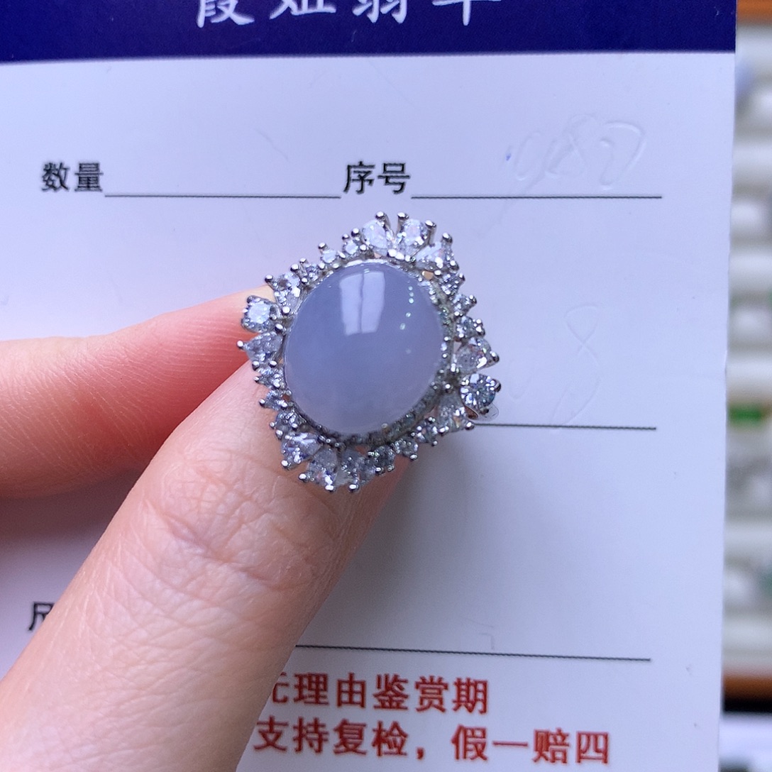 翡翠银S925镶嵌戒指69