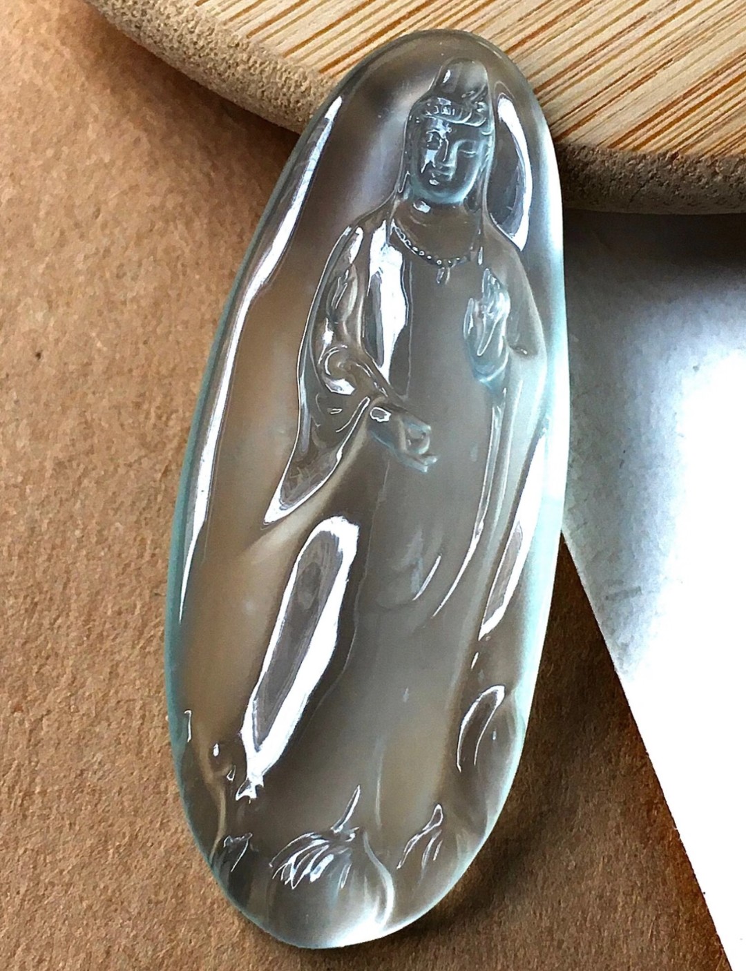 观音平安扣牌子豆子如意摆件私人定制