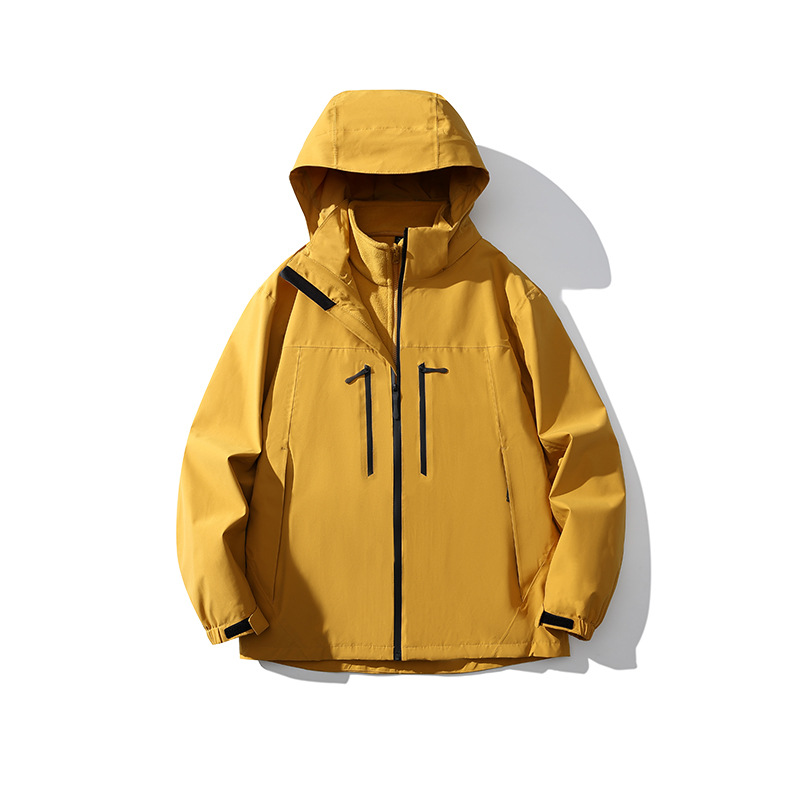 LULU女士2025款时尚户外连帽立领拉链开衫式登山服防风新款外套