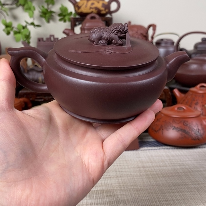 紫砂茶壶紫泥汉瓦