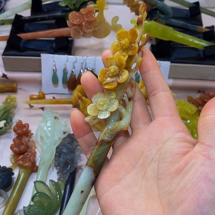 蛇纹石玉发簪未镶嵌