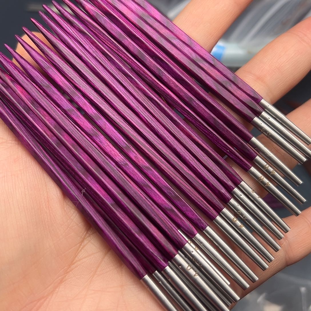 4.0彩色木方针毛衣针