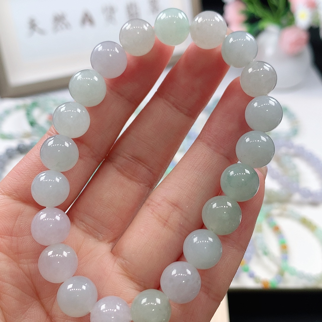 翡翠未镶嵌手链手链9.5mm