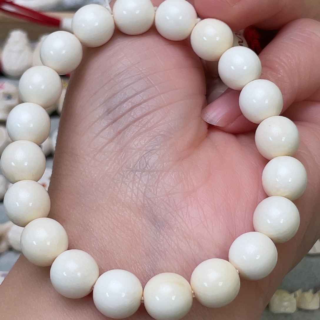 M***i手串/手链/手镯猛犸象牙10圆珠手串