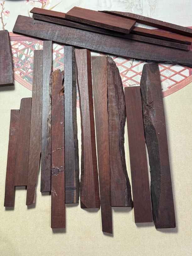 新手试玩印度小叶紫檀原料（发簪书签料）