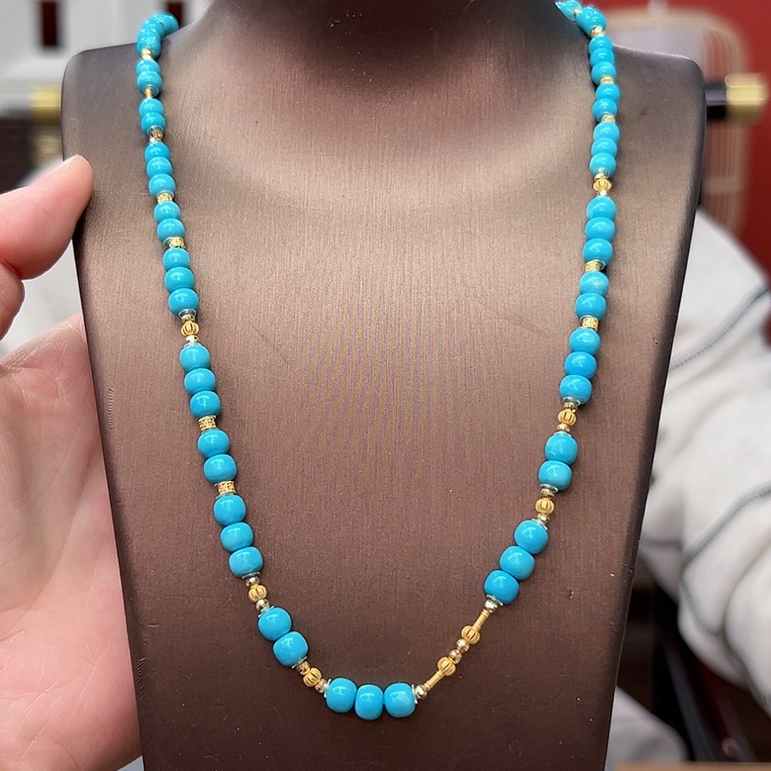 绿松石珠宝奇石18K金镶嵌