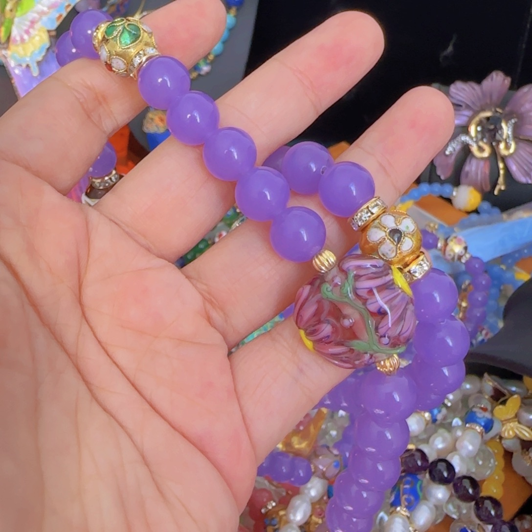 喜***多纯铜花岗石纯铜锡合金手链