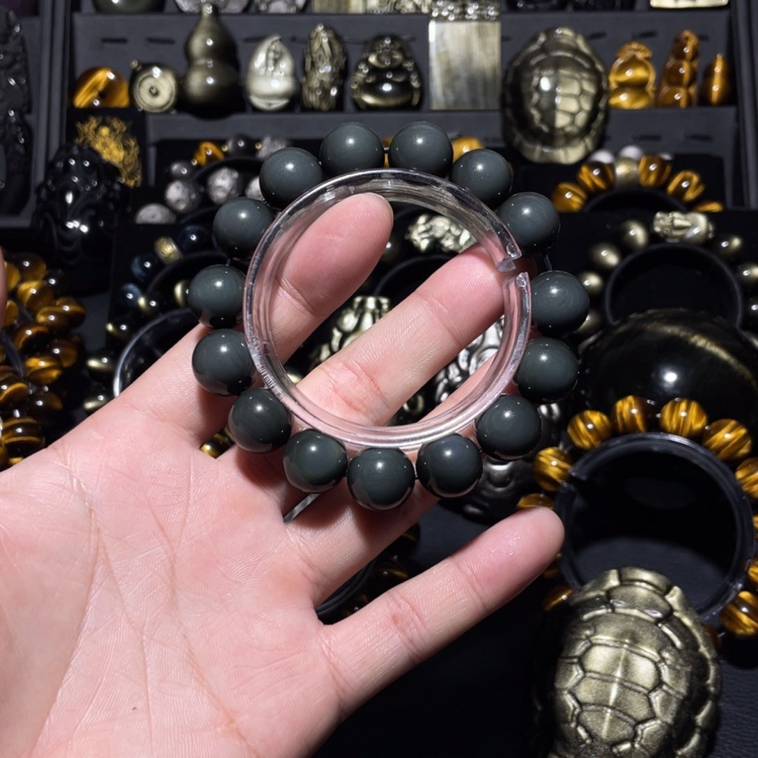 未镶嵌黑曜岩珠宝奇石泽**篱