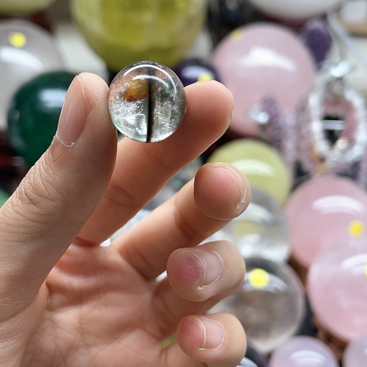 水晶天然水晶球卡1.4未镶嵌