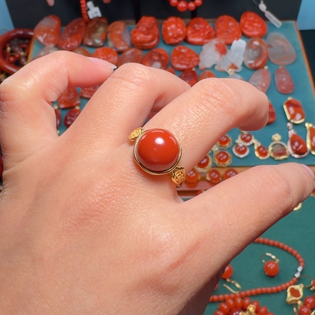 南红玛瑙南红银S925镶嵌