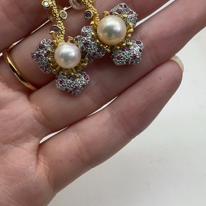 海水珍珠耳饰未镶嵌