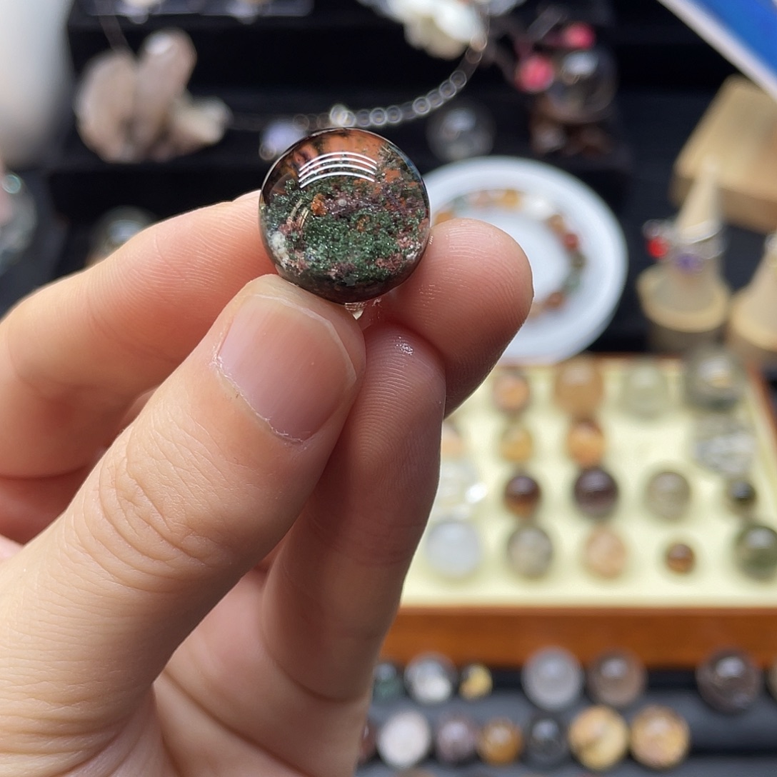 未镶嵌水晶颈饰四季绿幽灵半盆