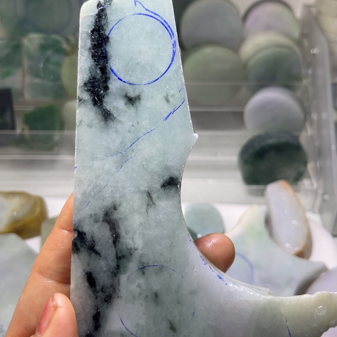 翡翠裸石翡翠毛料