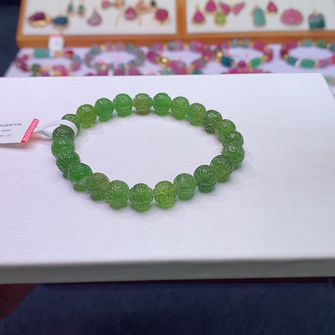 碧玺碧玺m未镶嵌回纹手链