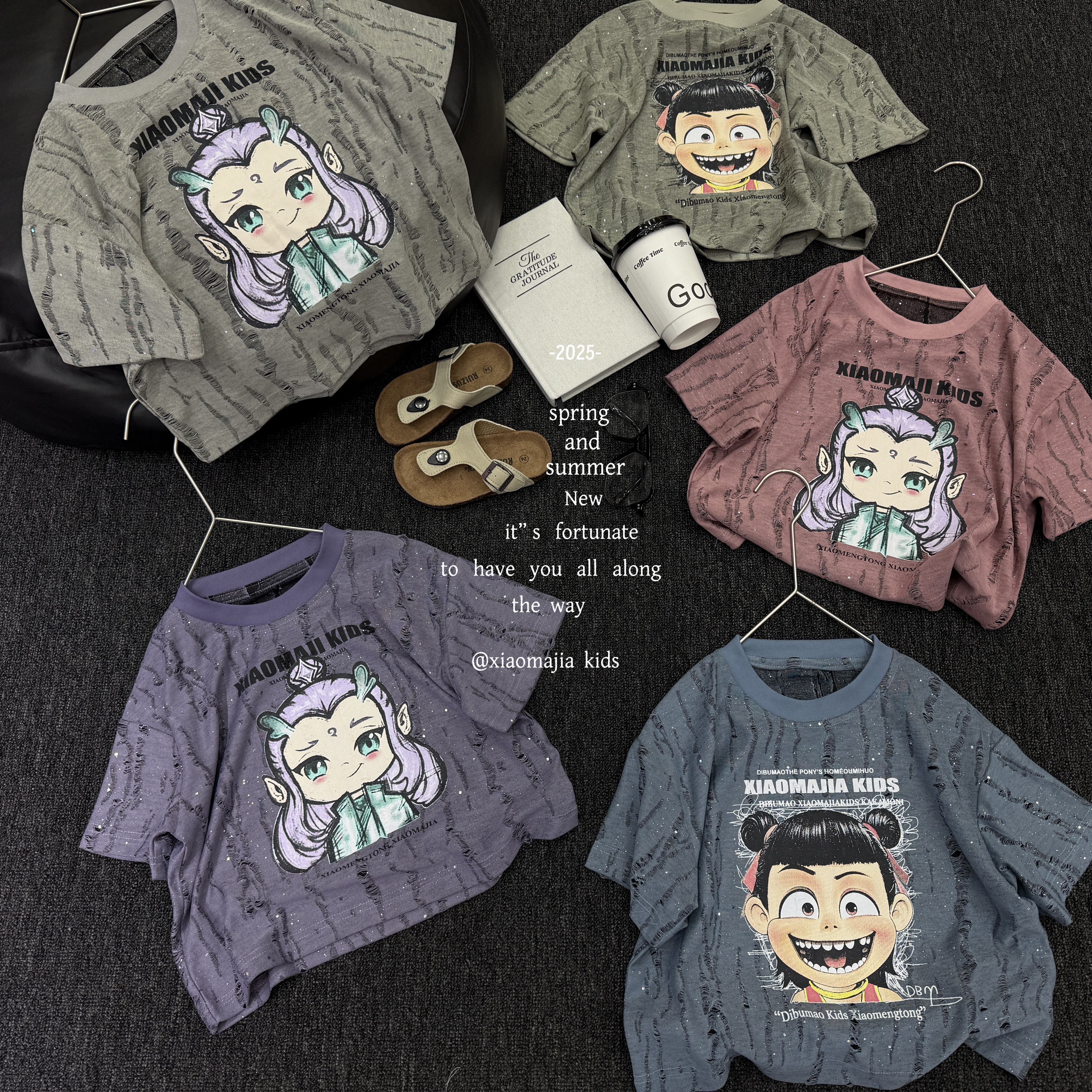 儿童夏季新款时尚T恤D-5653欧若风穿搭休闲宽松男童女童上衣