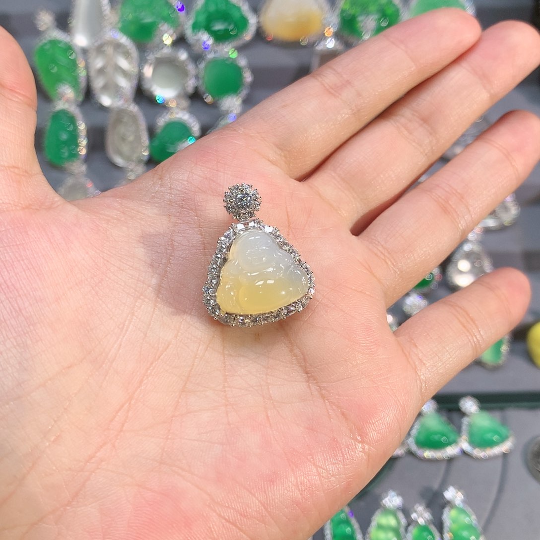 玛瑙/玉髓颈饰银S925镶嵌