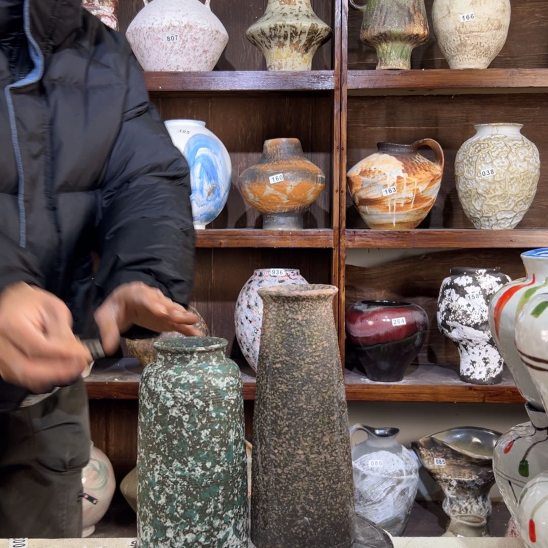 摆件189滑冰花瓶摆件滑冰