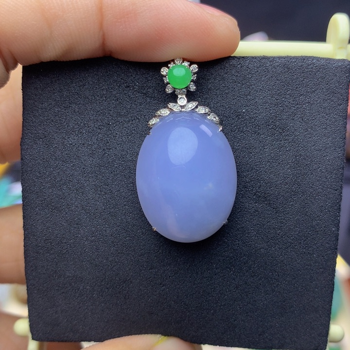 翡翠手链18K金镶嵌翡翠 