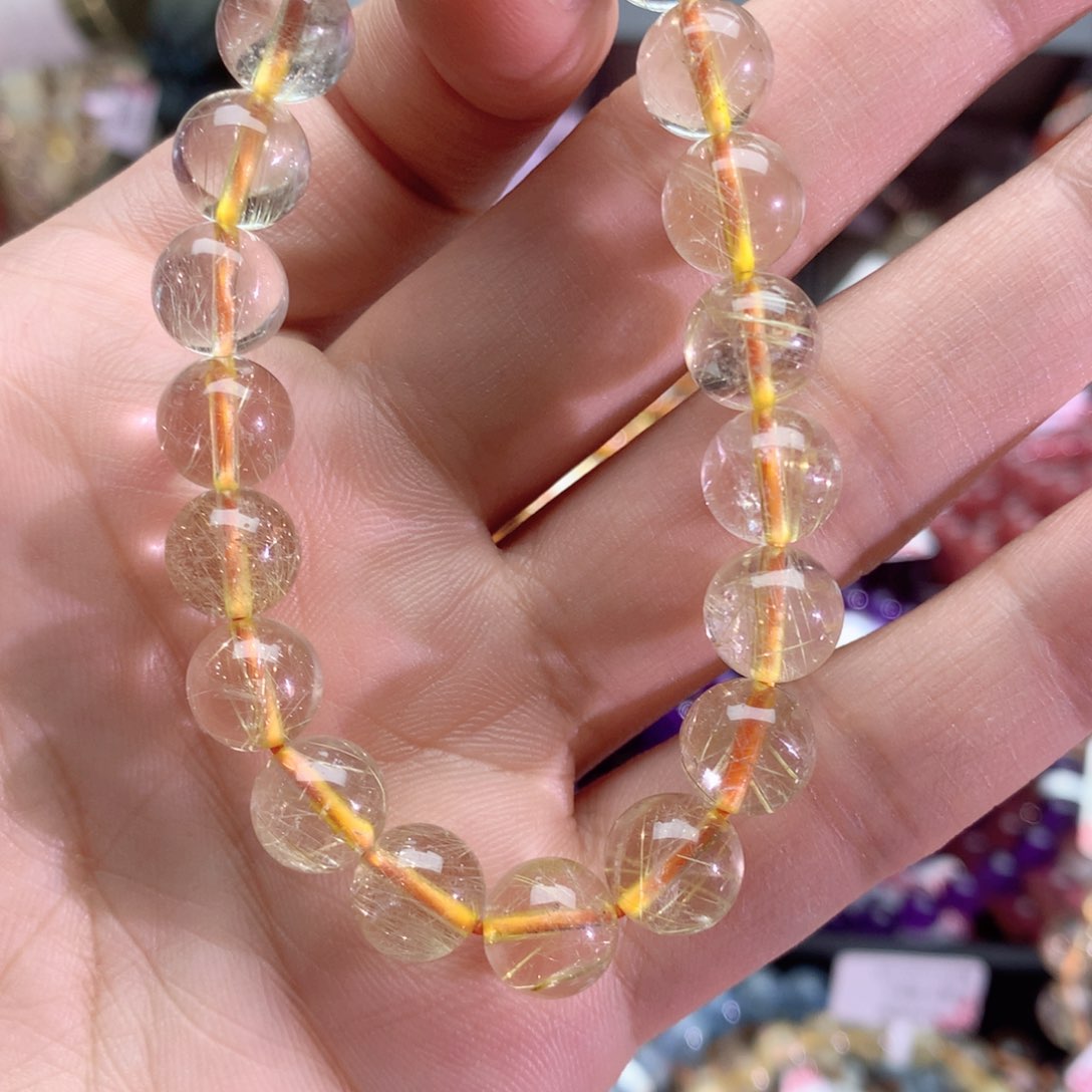 水晶手串未镶嵌爱****茜发晶手链9