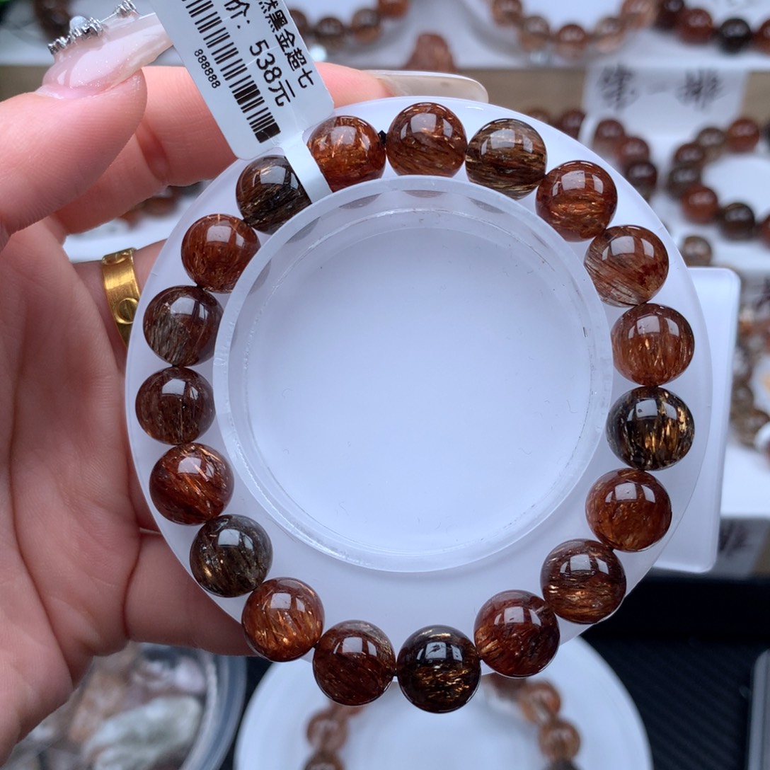 手串未镶嵌水晶黑金超七多样性发其一