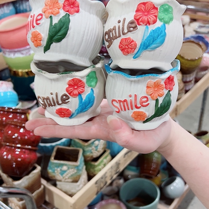 有孔，凑单福利满10元发货陶瓷多肉花盆！