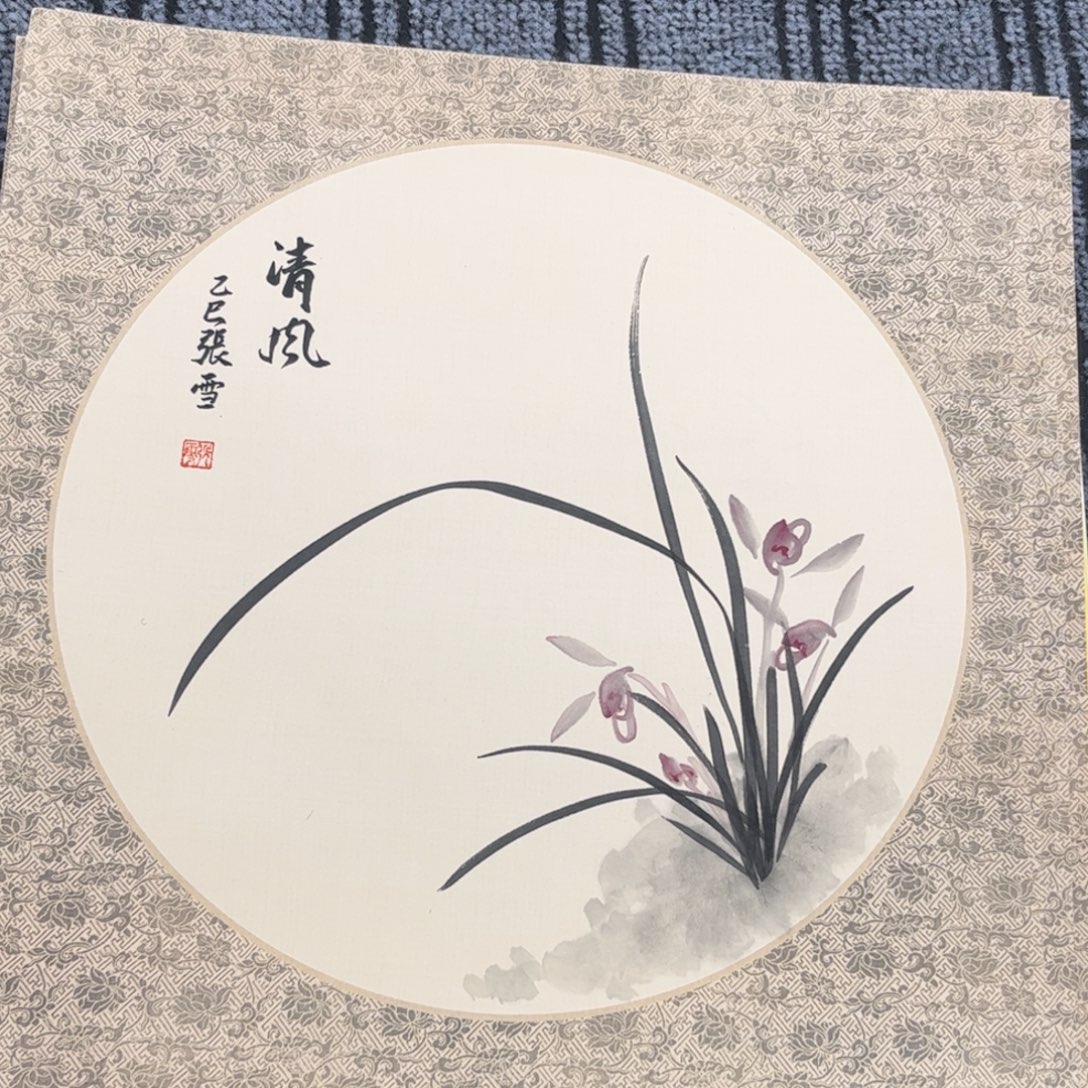 国画硬卡花鸟作品m