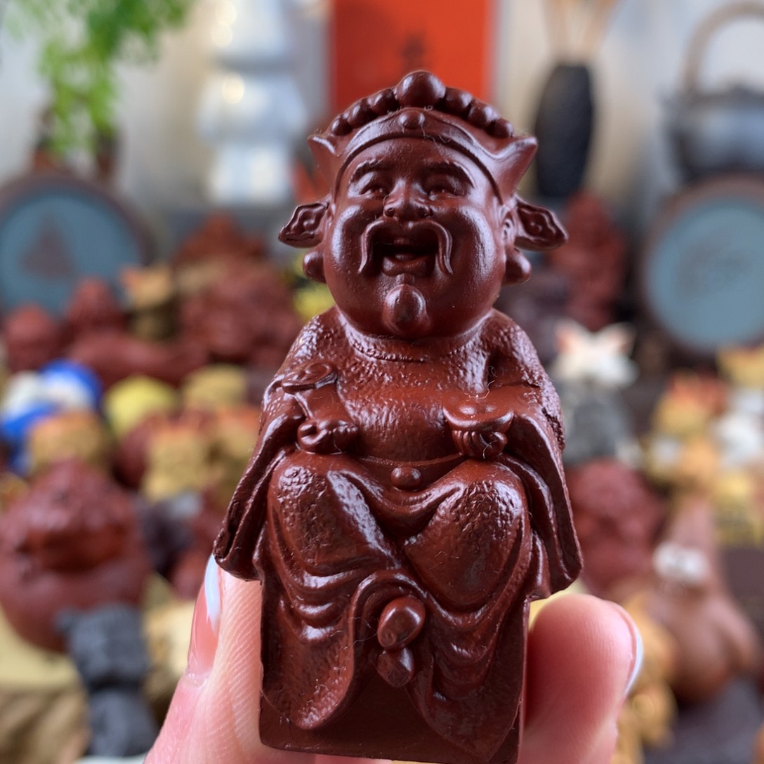 紫砂茶宠祥云小财神