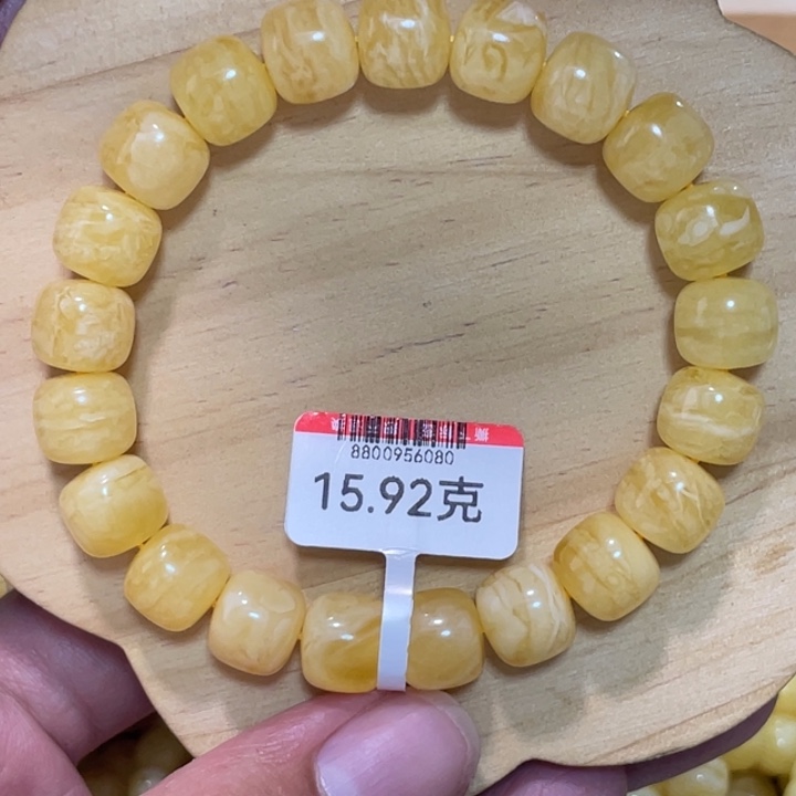 蜜蜡手链未镶嵌蜜蜡虎皮纹手串