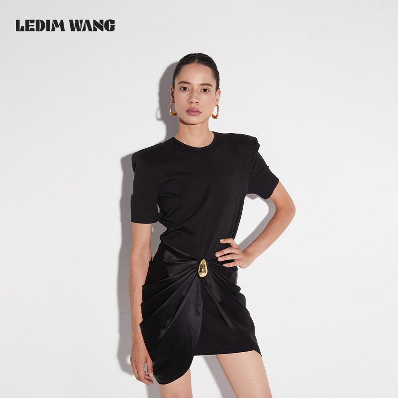 LEDIM WANG流光轮廓针织连衣裙
