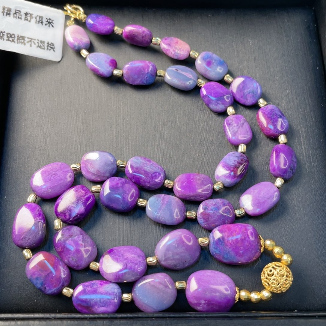 苏纪石（舒俱来）18K金镶嵌项链