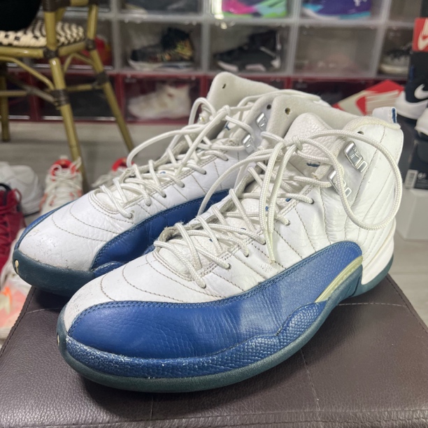 43码/AJ12/高帮复古篮球鞋/法国蓝/鞋面剐蹭