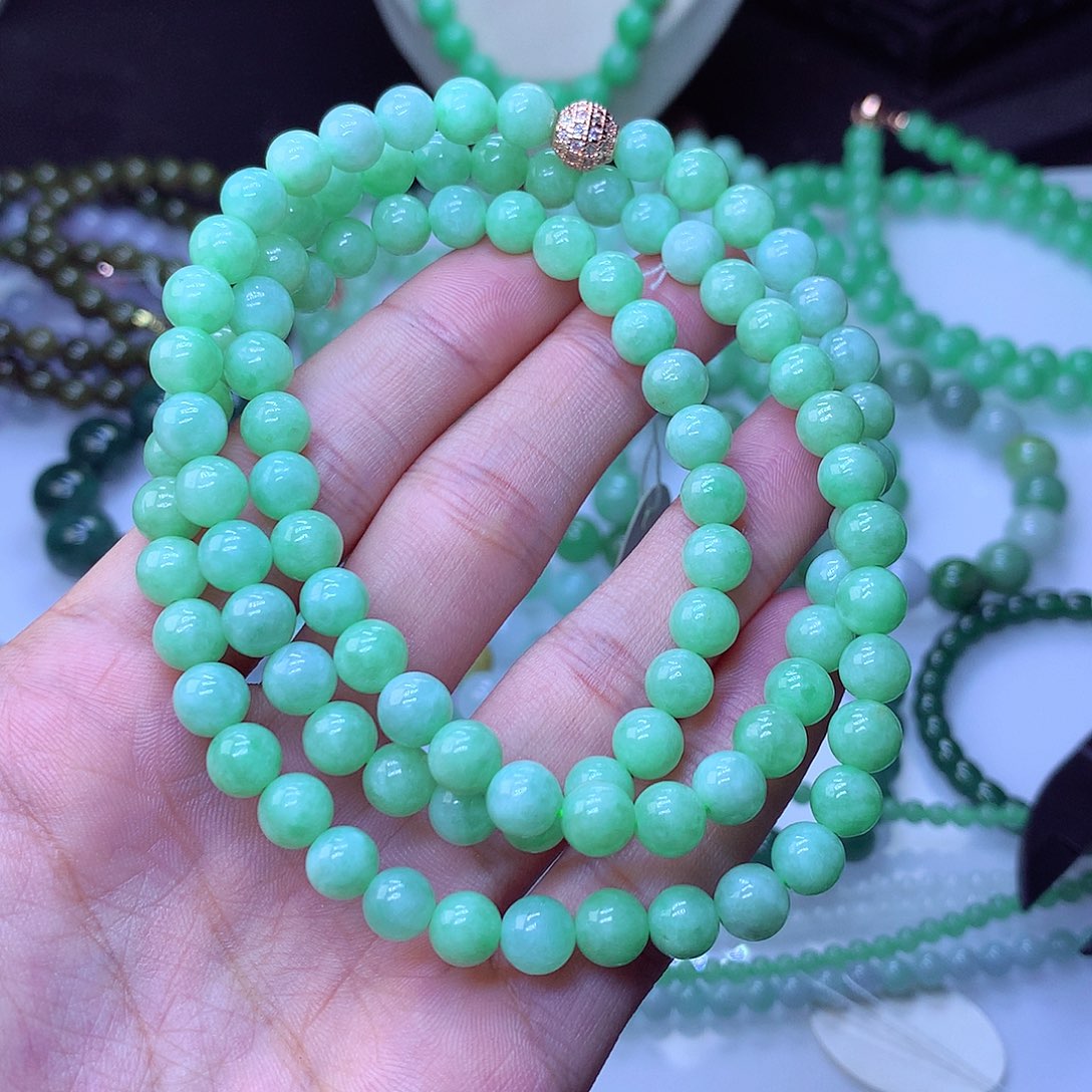 翡翠毛衣链未镶嵌