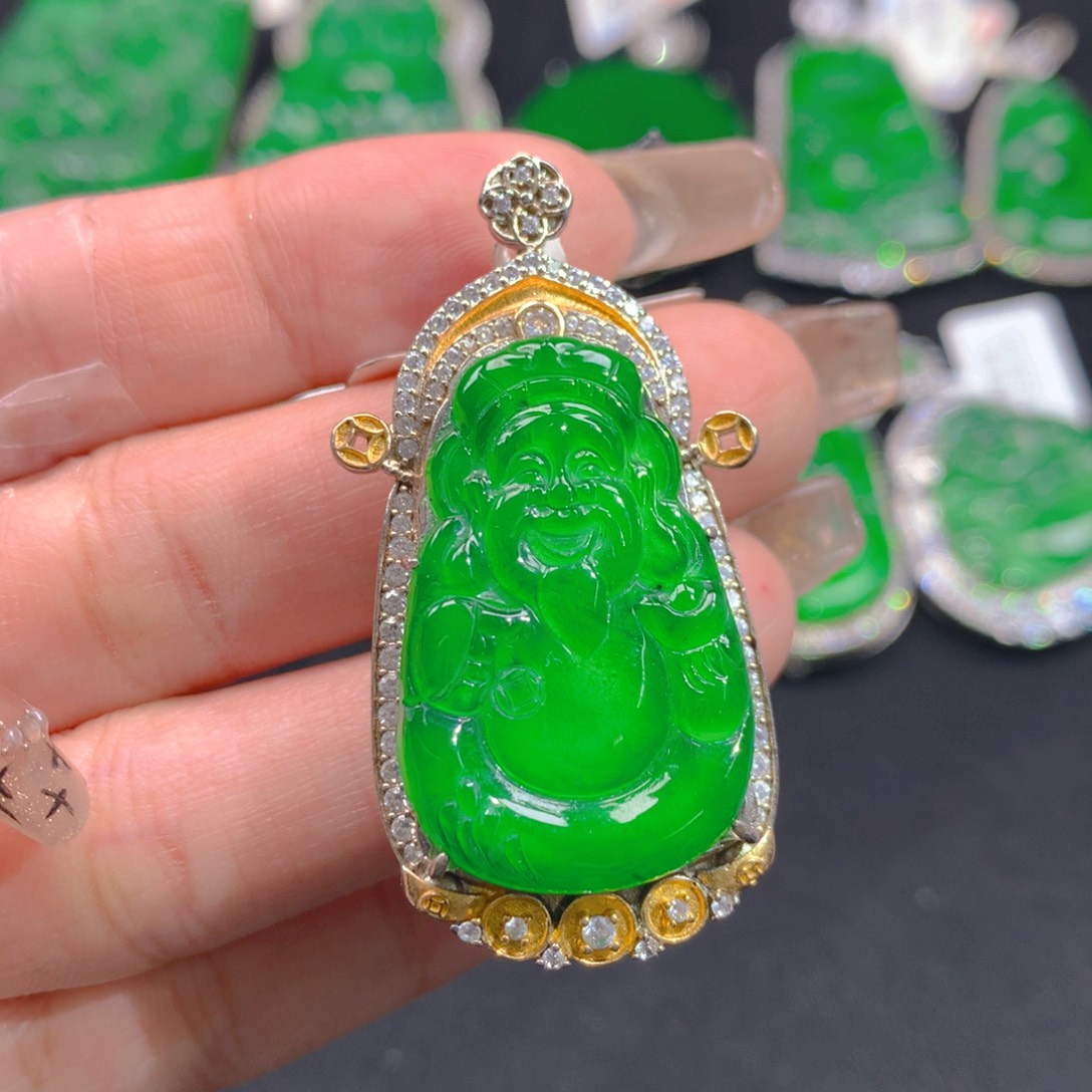 翡翠颈饰银S925镶嵌111111111111