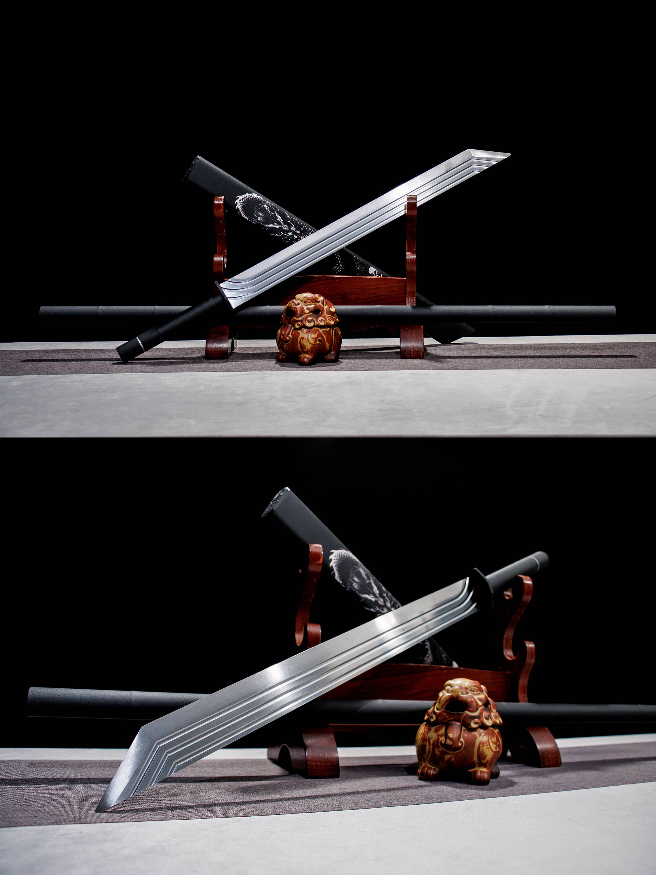 【反接锦衣卫】唐横刀剑高锰钢龙泉一体鞘长款冷兵器未开刃