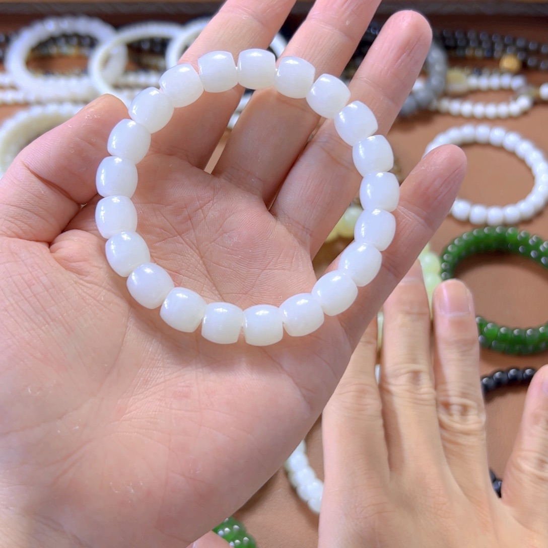 和田玉手串未镶嵌-*-