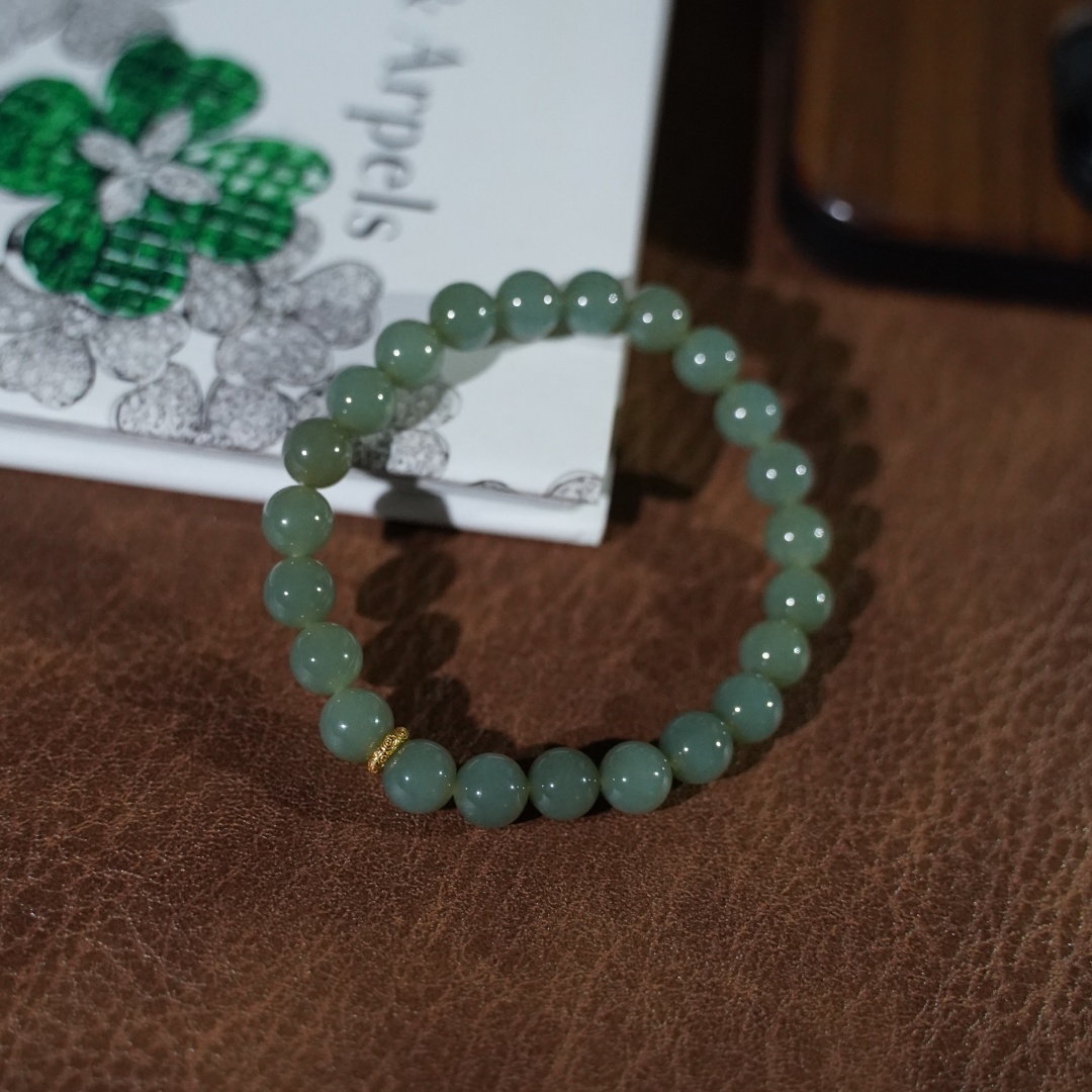 且末蓝圆珠手串8mm和田玉 5242