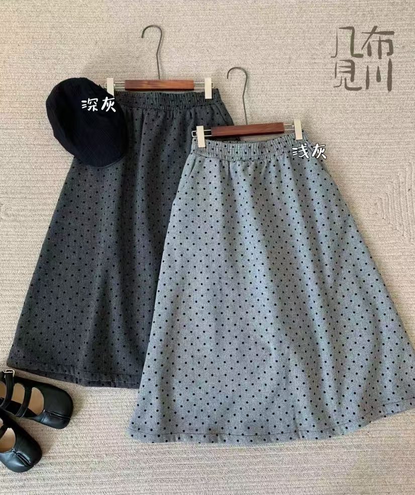 JBJC#825670#波点加绒半裙 X
