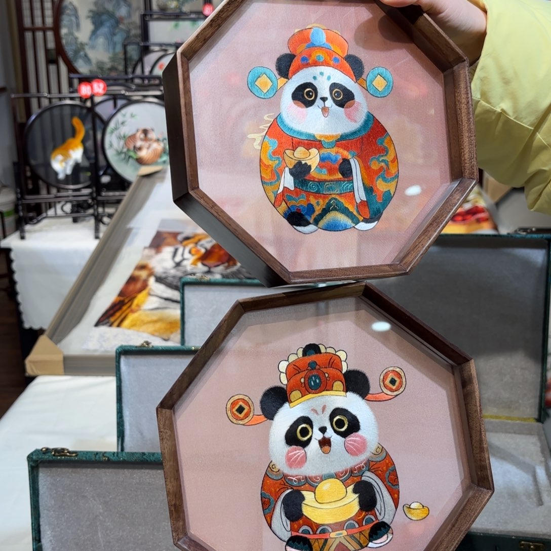 织绣纯手工非遗苏绣摆件