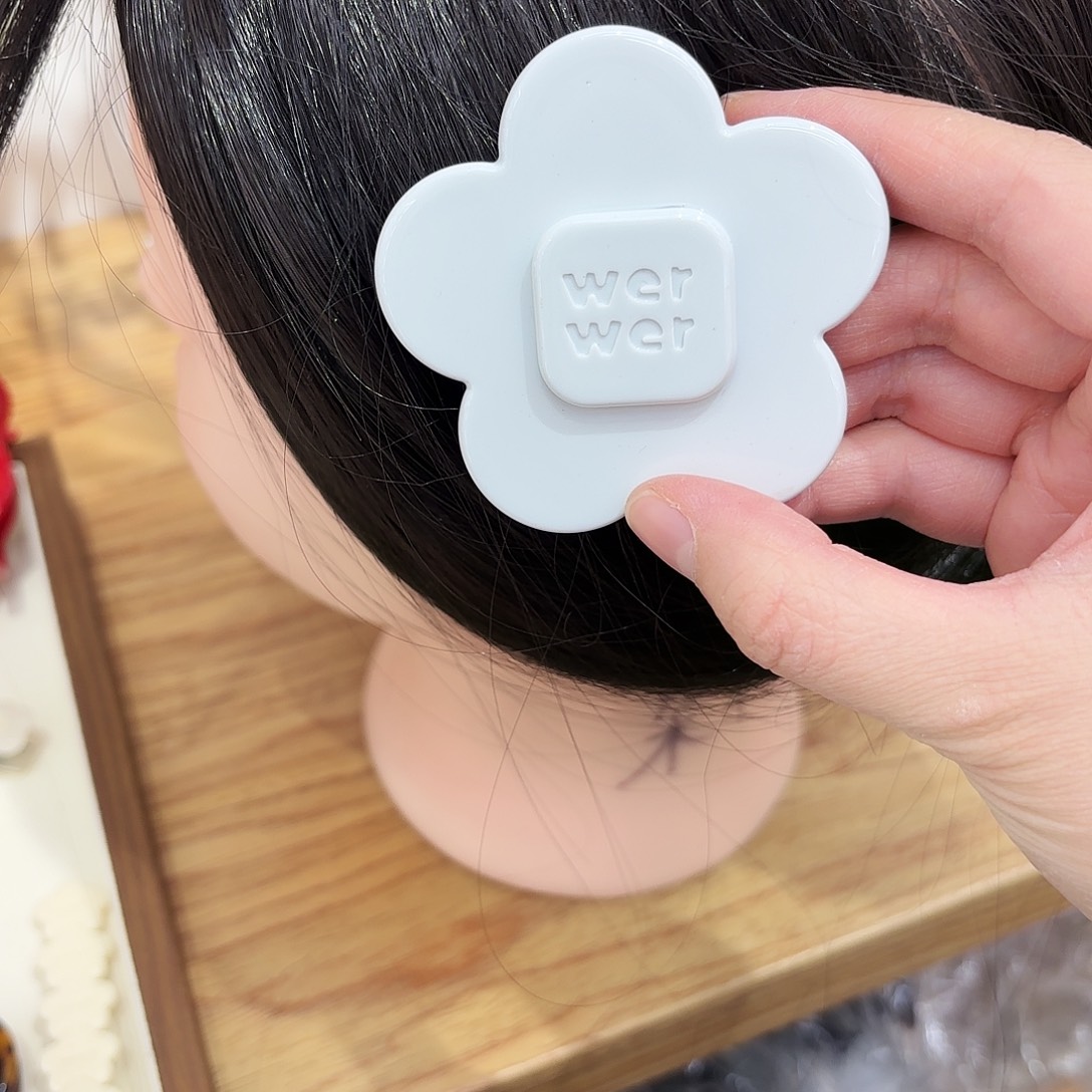 皮质铁合金大号花朵蓝色