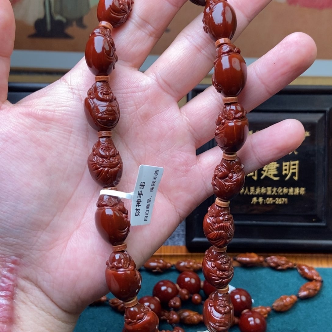 手串橄榄核财神财神
