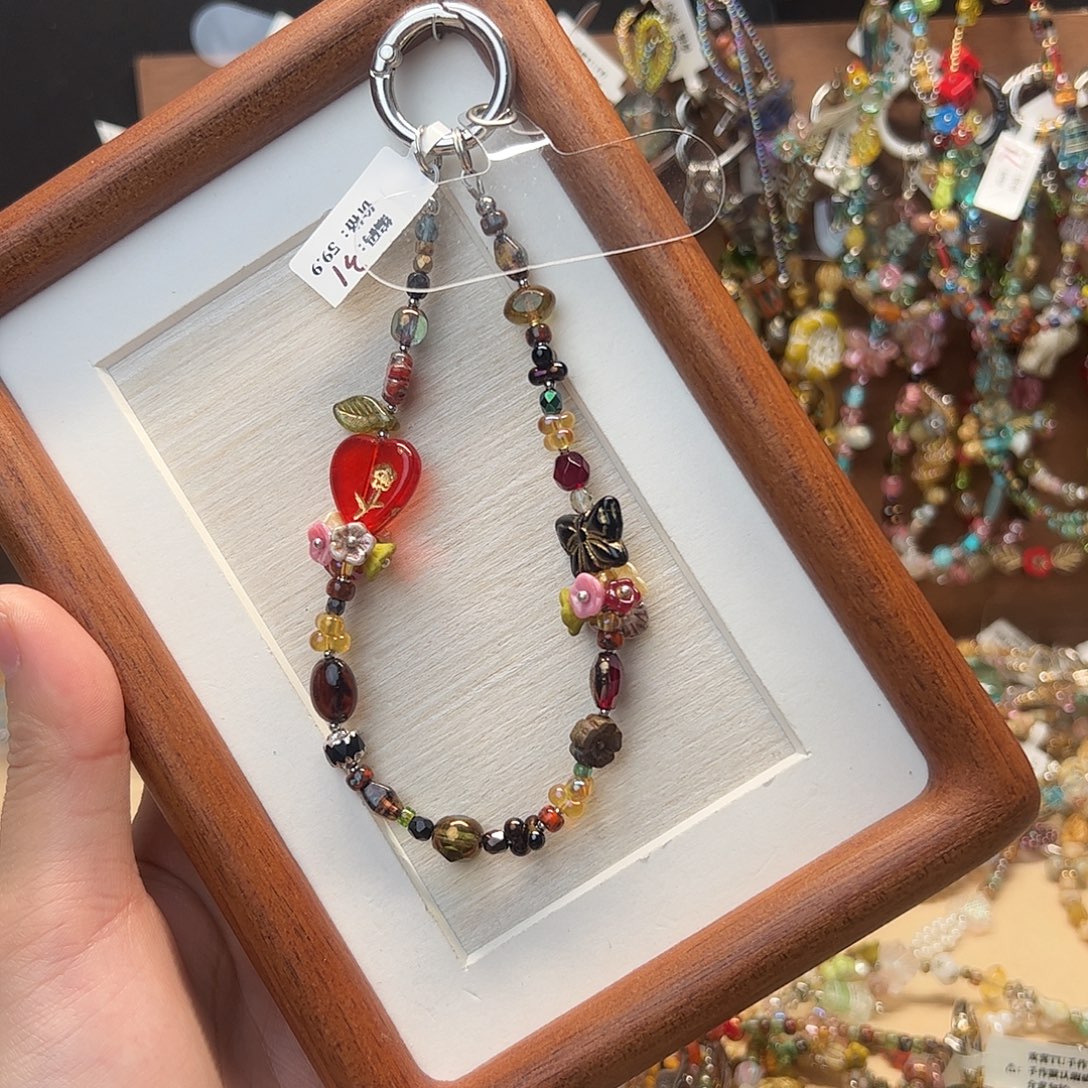 捷克琉璃手机件包挂件