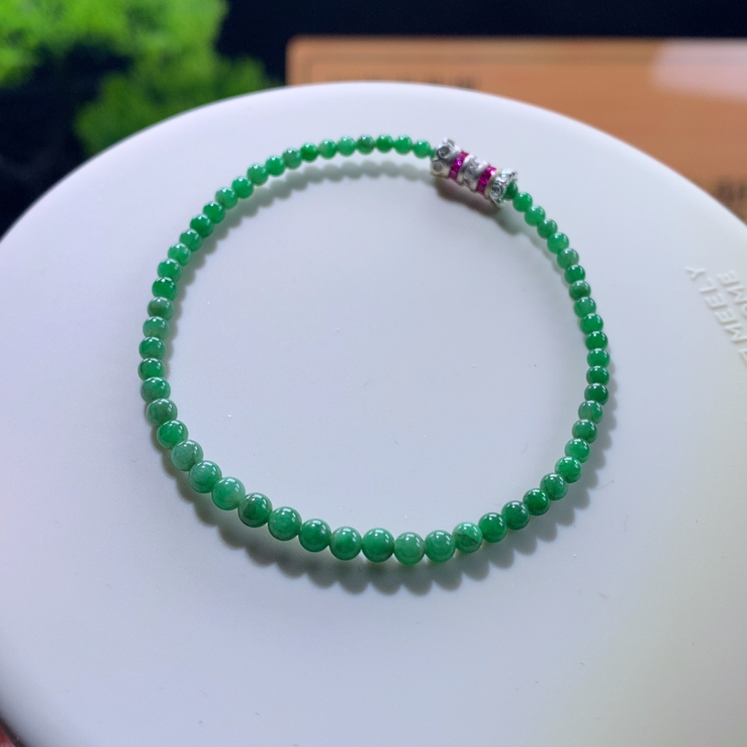 翡翠未镶嵌手链卡2.6～3.6