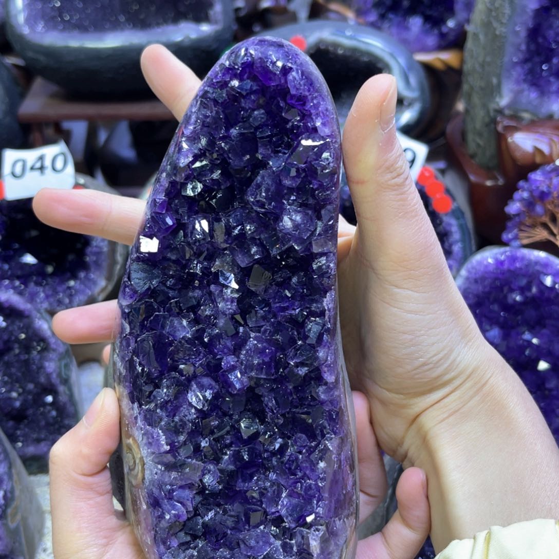 紫晶摆件未镶嵌紫水晶