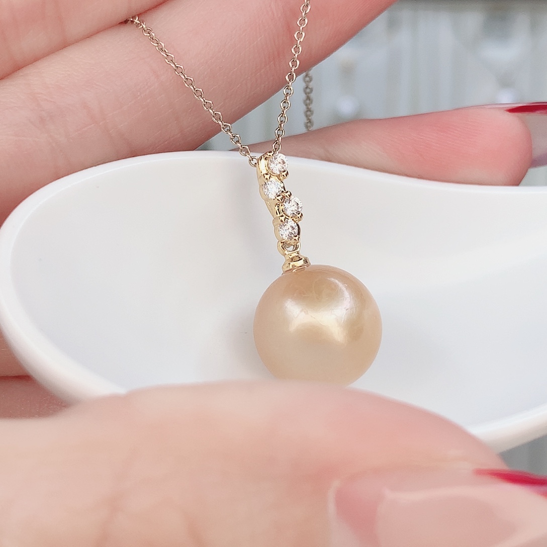 合金淡水珍珠吊坠(赠链)